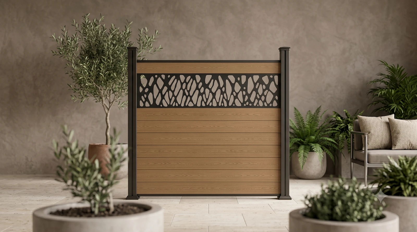 Pack Valla de Jardín WPC 1,80 × 1,80 m